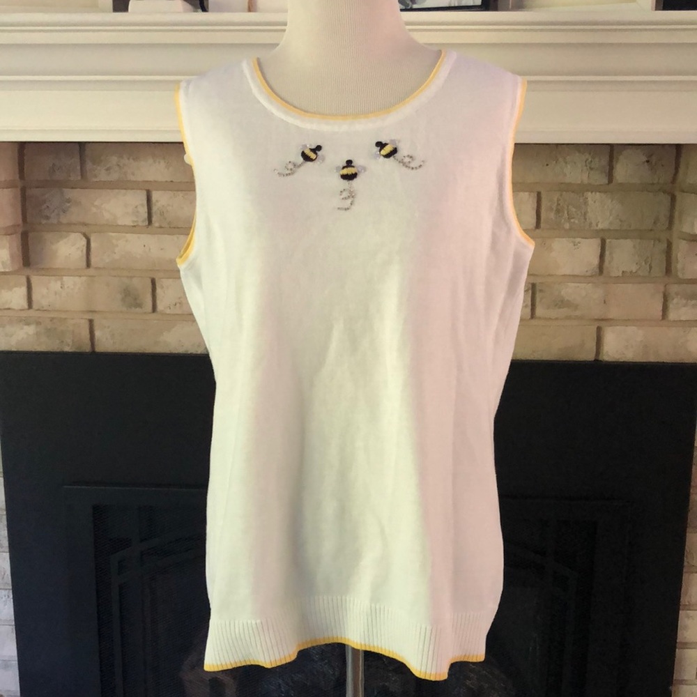 Christopher & Banks Knit Bumble Bee Tank size Large